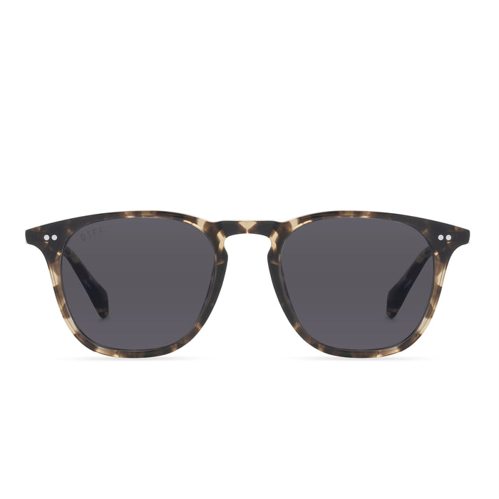 prescription sunglasses - MAXWELL - ESPRESSO TORTOISE + CLEAR prescription glasses in polarized lens front
