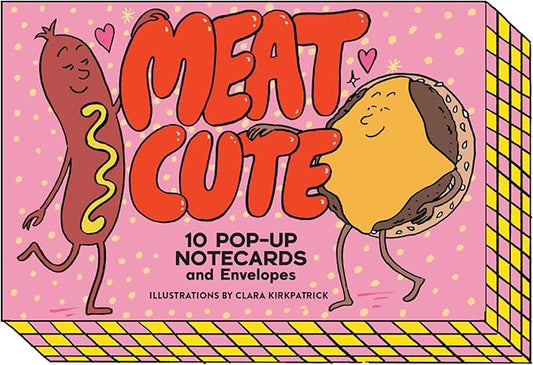 Meat Cute - 10 Pop-Up Notecards and Envelopes