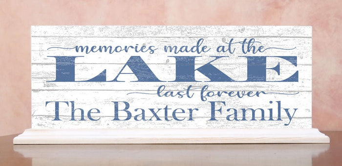 memories made at the lake sign