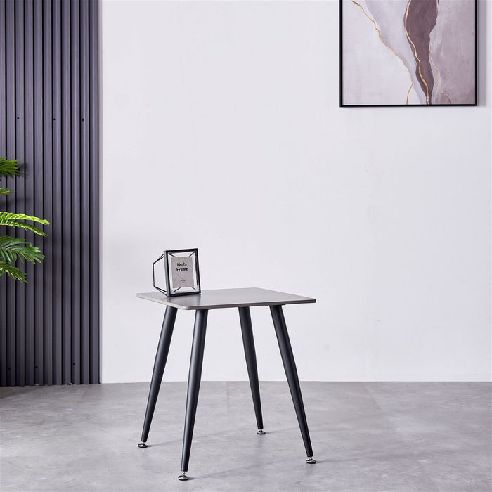 Mendy Grey Sintered Stone End Table with Metal Legs by Criterion™ -Home Living Store - -