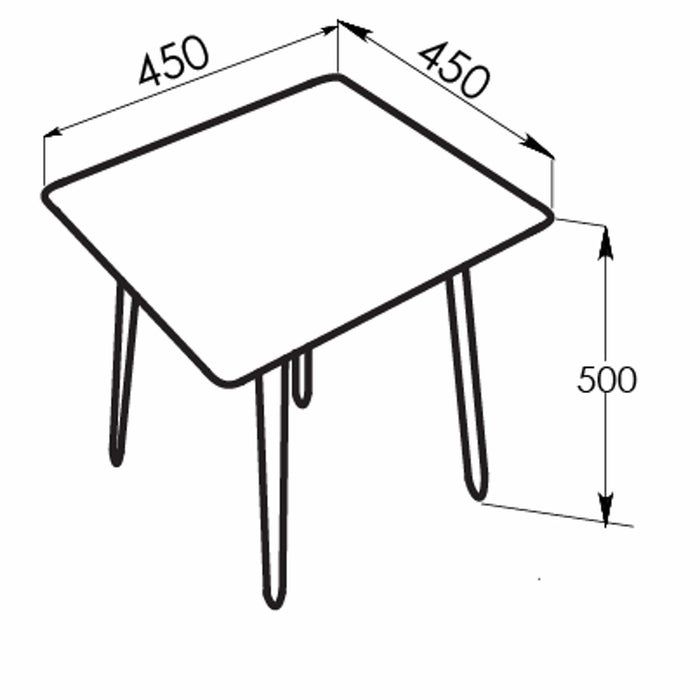 Mendy Grey Sintered Stone End Table with Metal Legs by Criterion™ -Home Living Store - -