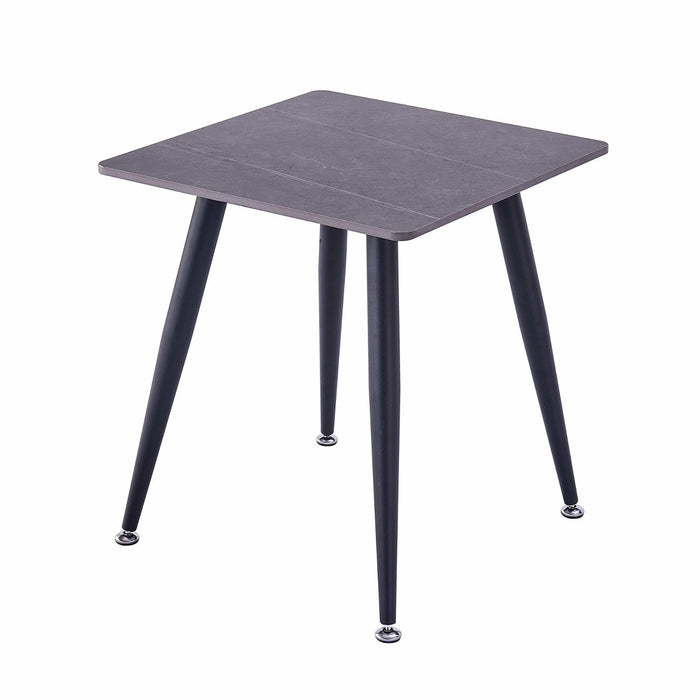 Mendy Grey Sintered Stone End Table with Metal Legs by Criterion™ -Home Living Store - -