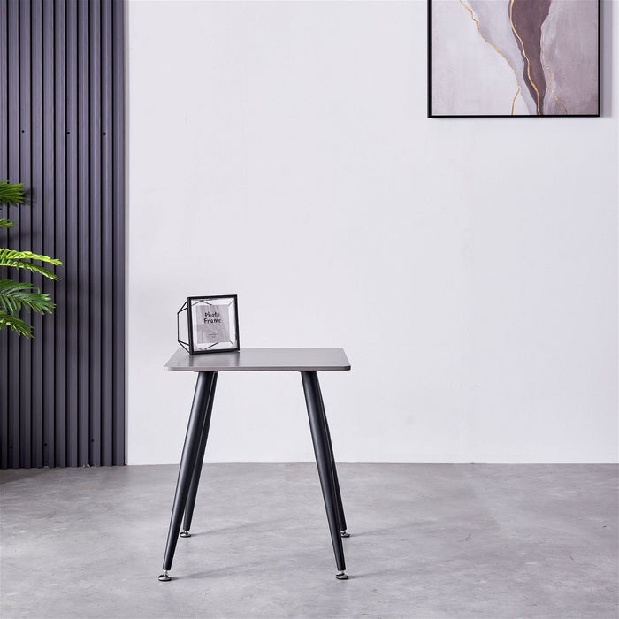 Mendy Grey Sintered Stone End Table with Metal Legs by Criterion™ -Home Living Store - -