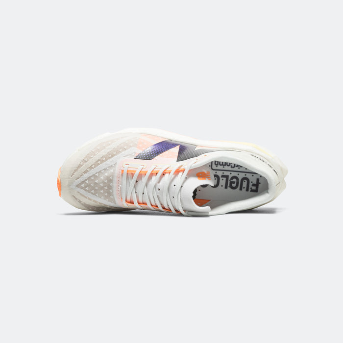 Mens FuelCell SuperComp Elite v4 - White/Angora-Hot Mango