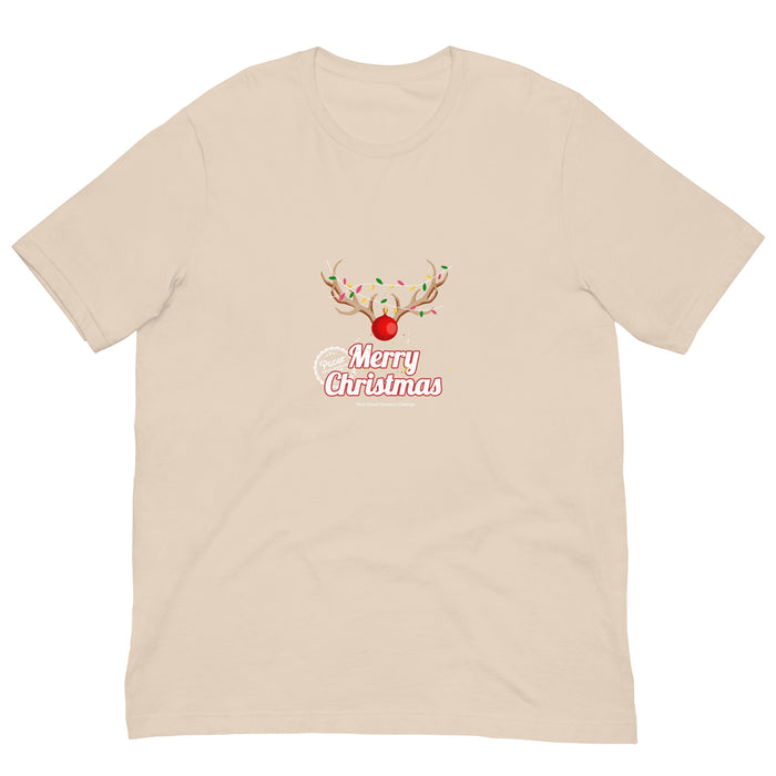 Merry Christmas Reindeer Virtual Races Unisex t-shirt