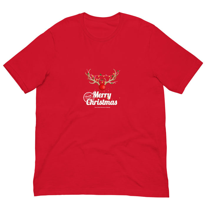 Merry Christmas Reindeer Virtual Races Unisex t-shirt