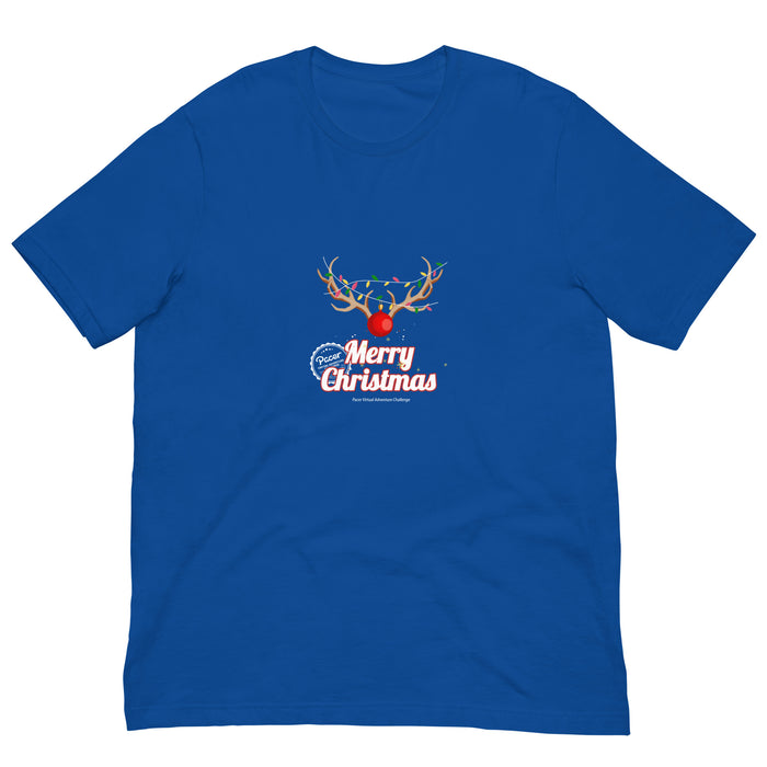 Merry Christmas Reindeer Virtual Races Unisex t-shirt