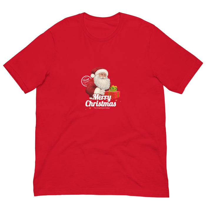 Merry Christmas Santa Claus Virtual Races Unisex t-shirt