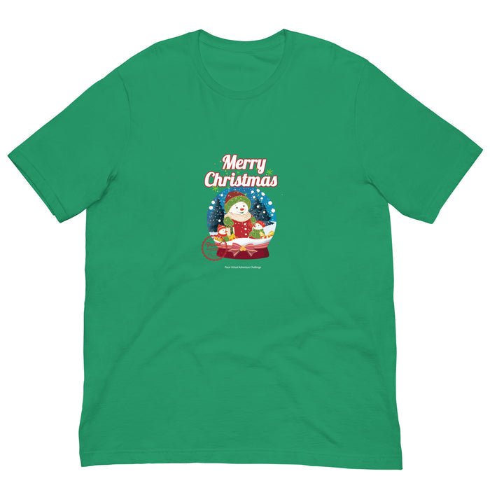 Merry Christmas Snowman Virtual Races Unisex t-shirt