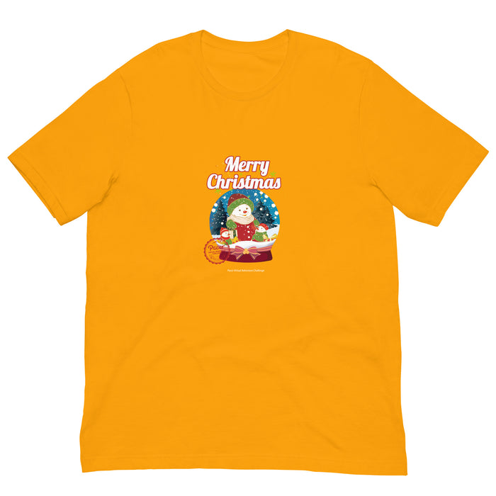 Merry Christmas Snowman Virtual Races Unisex t-shirt