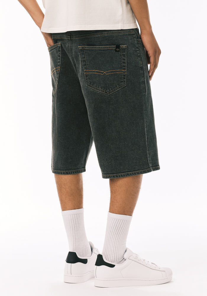 Buffalo Men Shorts Black Denim Denim Shorts Stretch Zip Fly