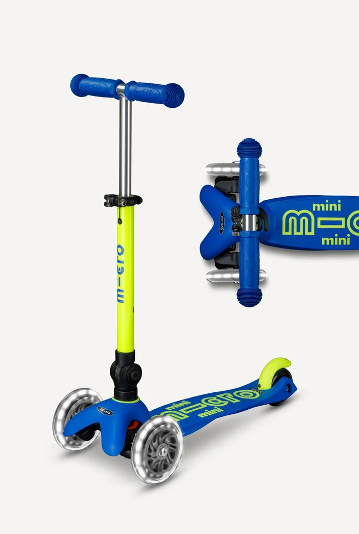 Mini Canary Yellow Led Foldable Scooter