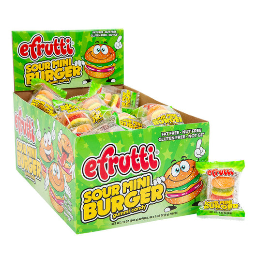 Mini Sour Gummi Burgers - 60ct