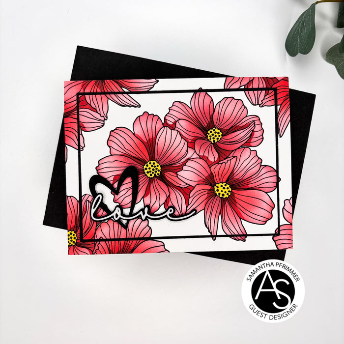 Minimalist Flowers Press Plate & Die Set & Stencil Bundle