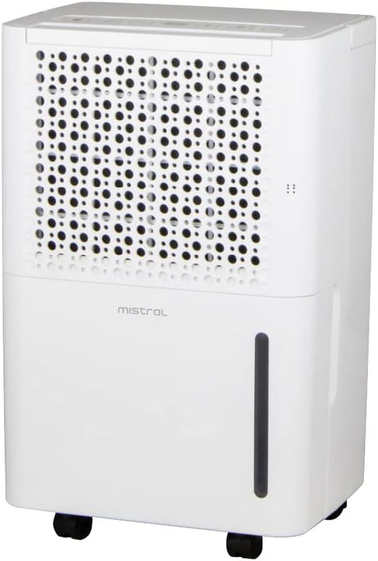Mistral MDH1022 - Dehumidifier with Ionizer and UV, 10L deposit capacity, up to 10L/day, 100m3/h airflow, 42dB, white colour