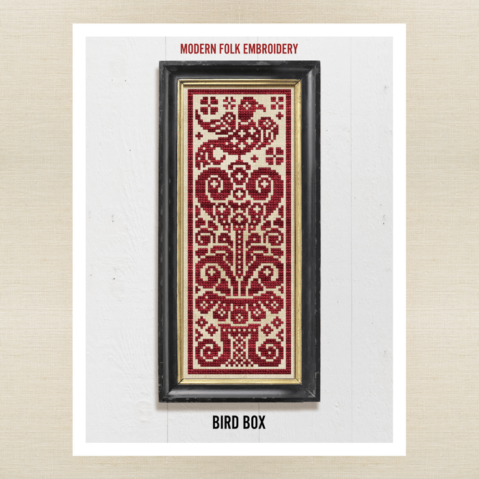 Modern Folk Embroidery - Bird Box - Booklet Chart IH
