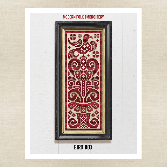 Modern Folk Embroidery - Bird Box - Booklet Chart IH