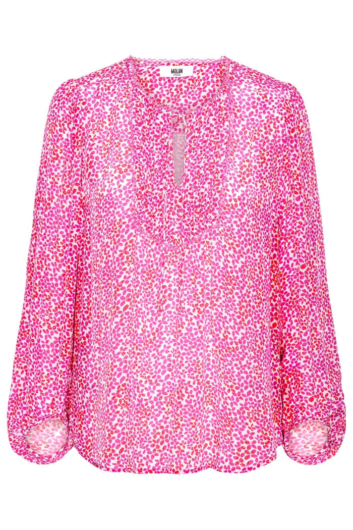 Moliin 2513256 Violet Tulle Blouse with Tie Neck - Dotique