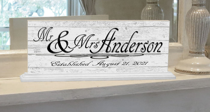 Wedding gift established sign