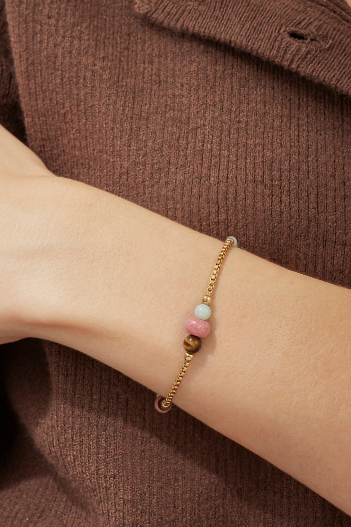 Multi Gemstone Rope Chain Bracelet