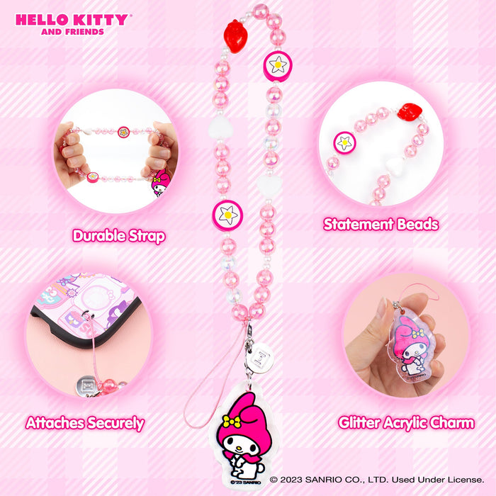 My Melody Beaded Charm Mobile Phone Wrist Strap Accessory HAMEE