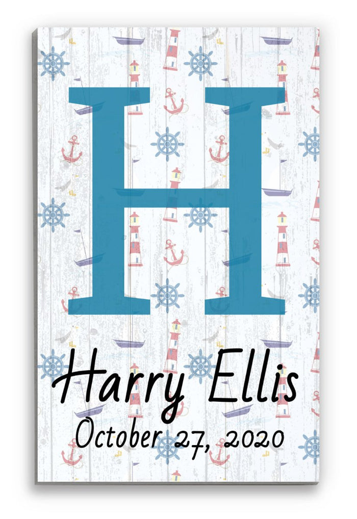 Nautical Nursery Room Decor Sign for Baby Boy