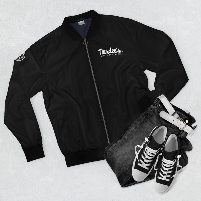 Nerdee's - Men's Bomber Jacket - Black (Design 01)