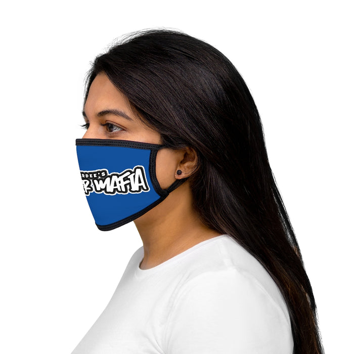 Nerdee's - Mixed-Fabric Face Mask - "Gamer Mafia" Logo (Design 01) - Blue