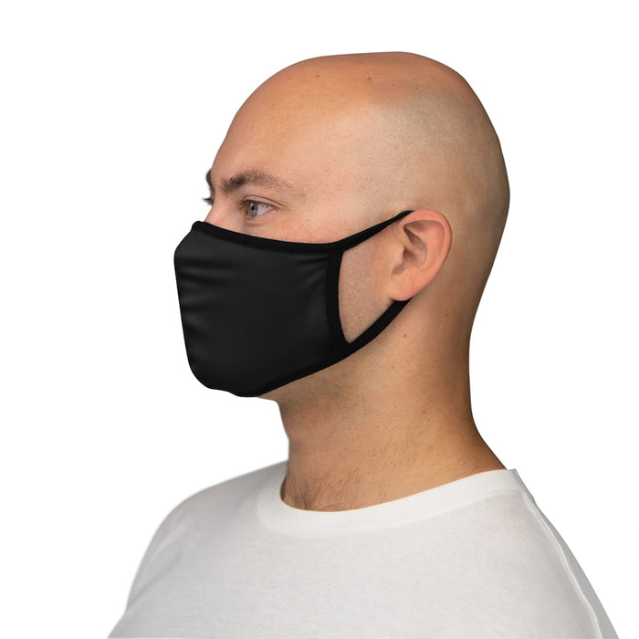 Nerdee's - The Nerd Bizz - Official Logo (White) - Fitted Polyester Face Mask - Black