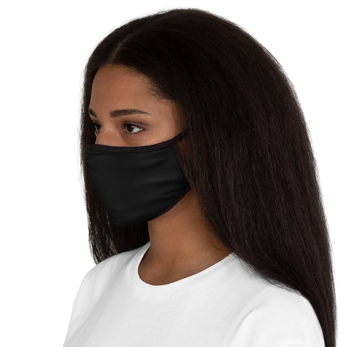 Nerdee's - The Nerd Bizz - Official Logo (White) - Fitted Polyester Face Mask - Black