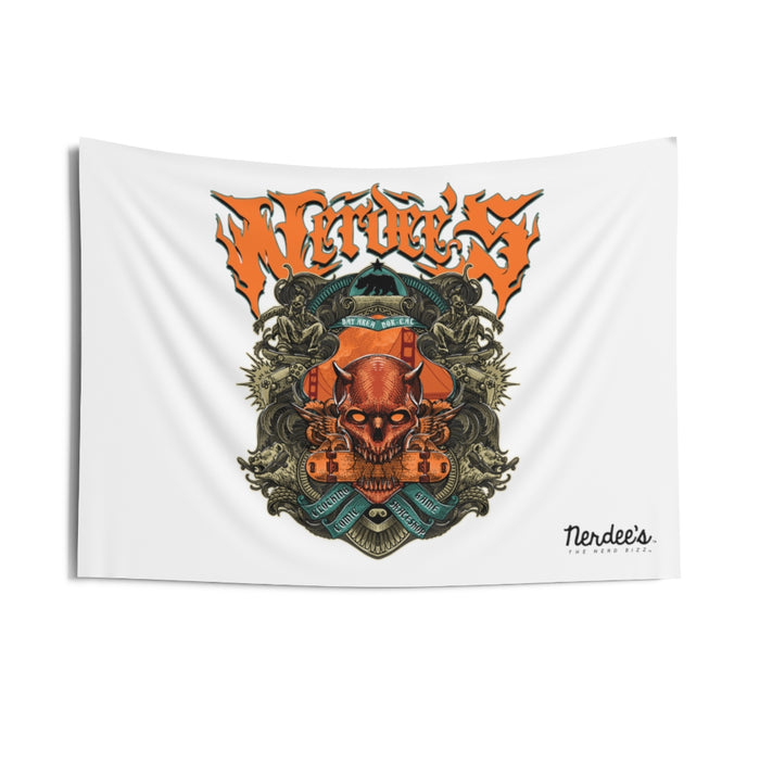 Nerdee's "Bay Area Biz" (Design 01) - Indoor Wall Tapestries - White