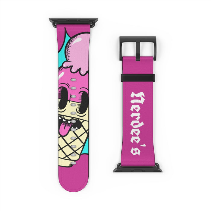 Nerdee's "I-Scream" Watch Band - (Design 01) Hot Pink