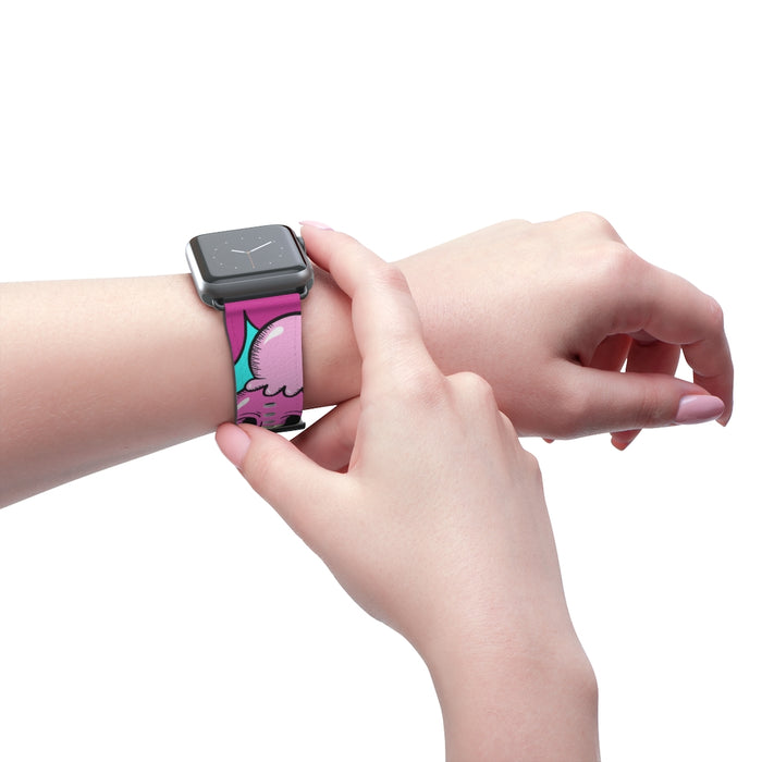 Nerdee's "I-Scream" Watch Band - (Design 01) Hot Pink