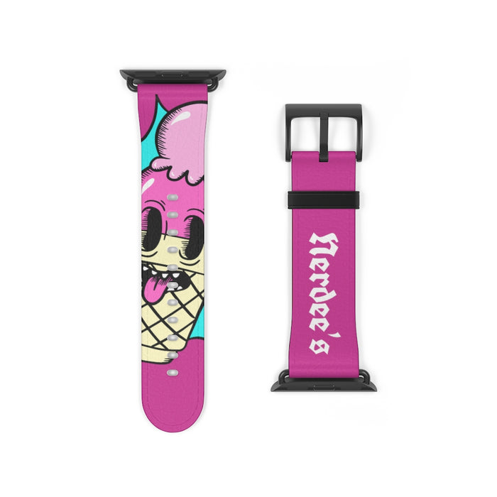 Nerdee's "I-Scream" Watch Band - (Design 01) Hot Pink