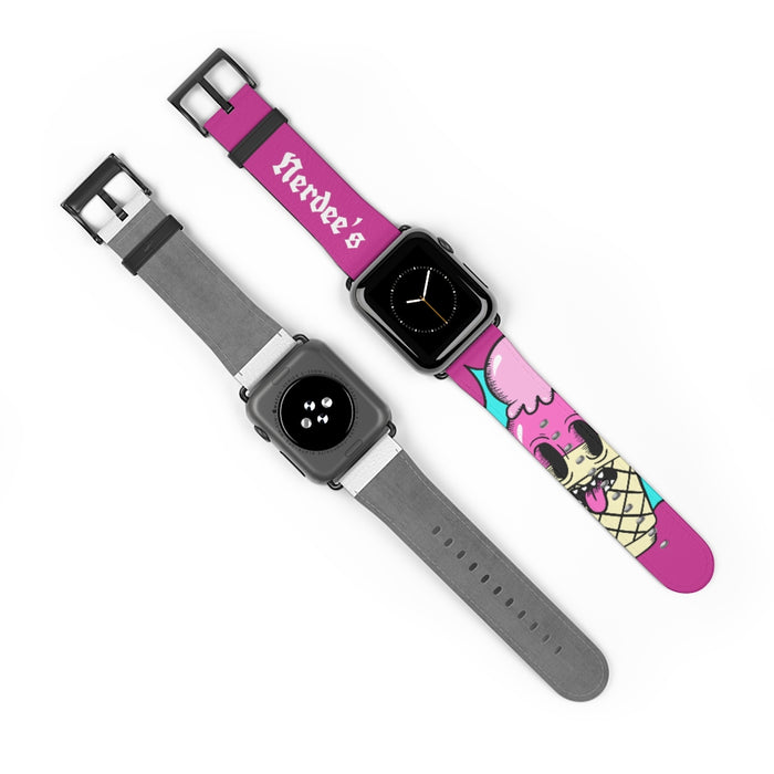 Nerdee's "I-Scream" Watch Band - (Design 01) Hot Pink