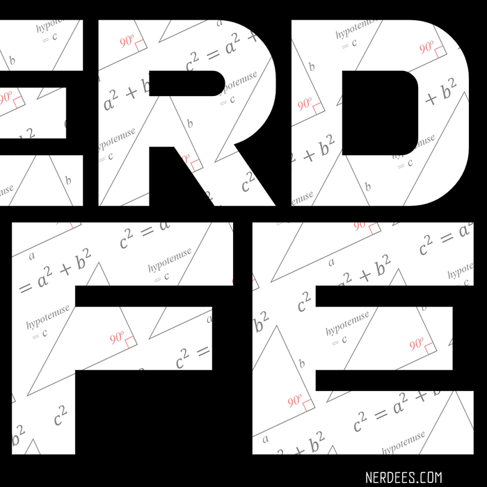 Nerdee's NERD LIFE Series "Pythagorean Theorum" (Design 01) - Unisex Heavy Cotton Tee