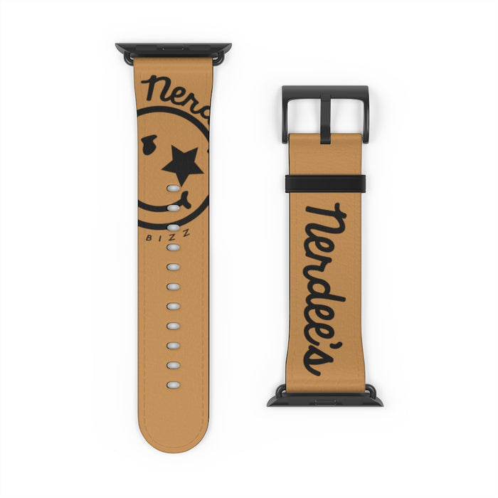 Nerdee's Official Logo Watch Band - (Design 01) Tan