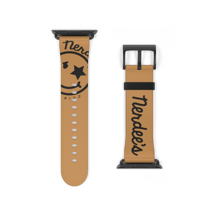 Nerdee's Official Logo Watch Band - (Design 01) Tan