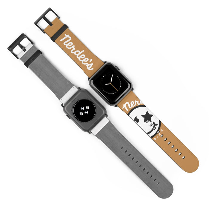 Nerdee's Official Logo Watch Band - (Design 02) Tan