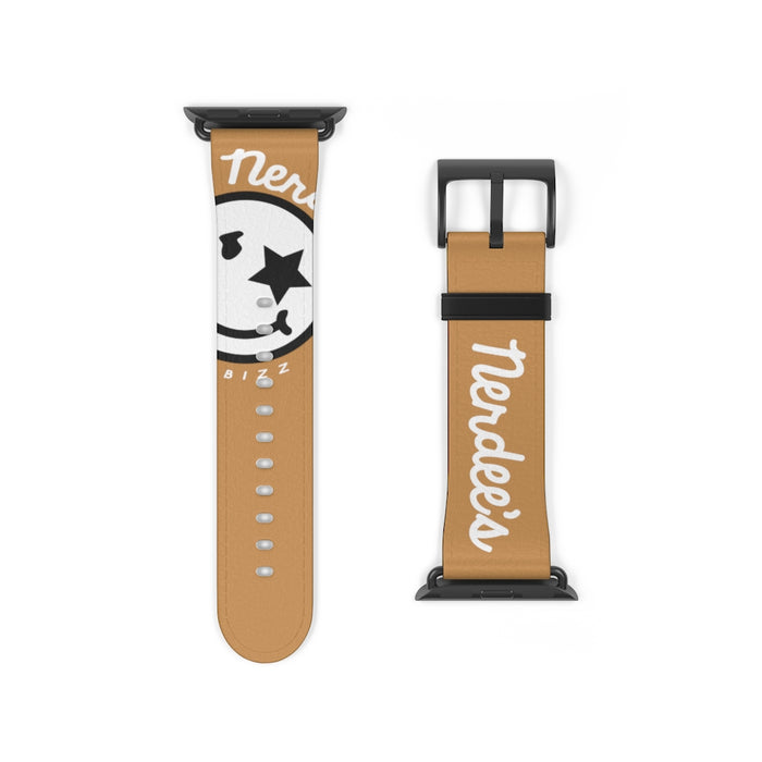 Nerdee's Official Logo Watch Band - (Design 02) Tan