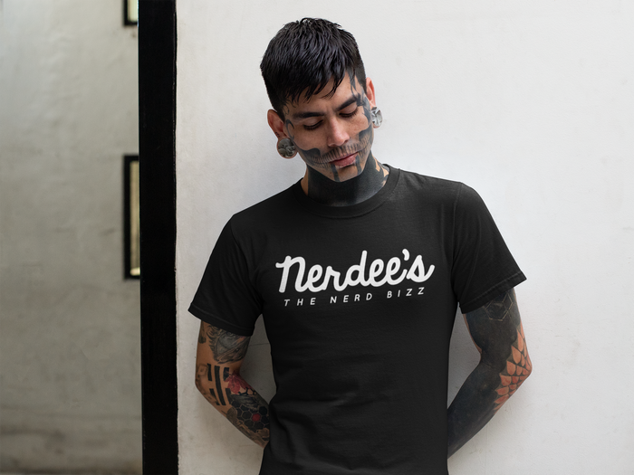 Nerdee's Official Script Logo Tee - Unisex Heavy Cotton Tee