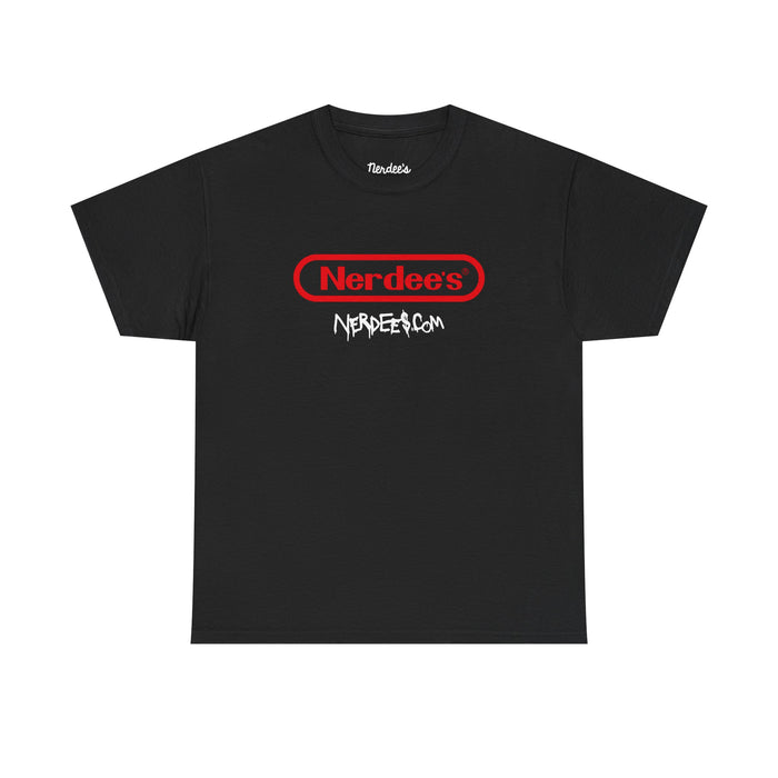 Nerdee's Retro Parody Tees - "Nerdee's" (Nerd-tendo logo) - Unisex Heavy Cotton Tee - Nerd Drip