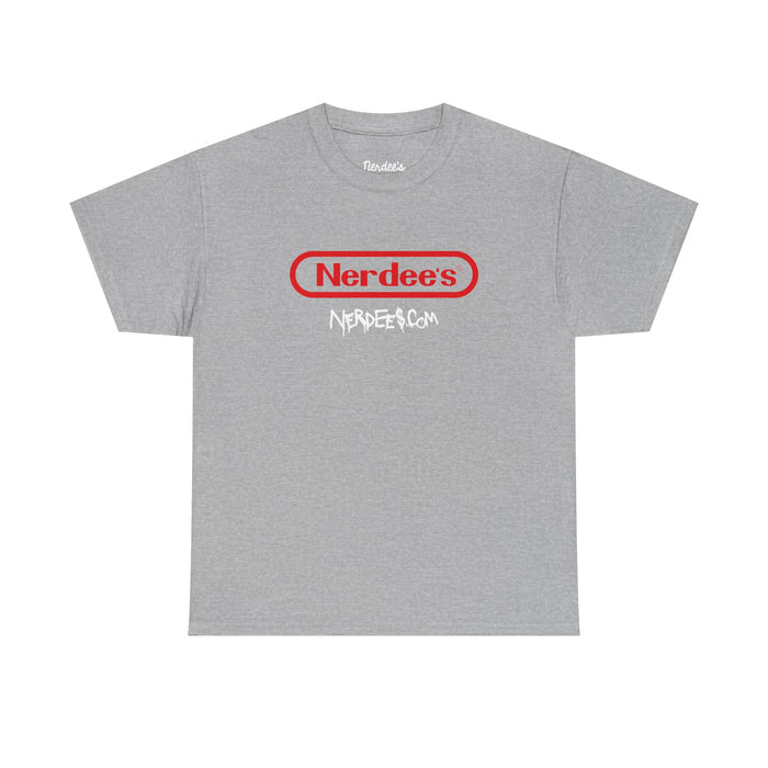 Nerdee's Retro Parody Tees - "Nerdee's" (Nerd-tendo logo) - Unisex Heavy Cotton Tee - Nerd Drip