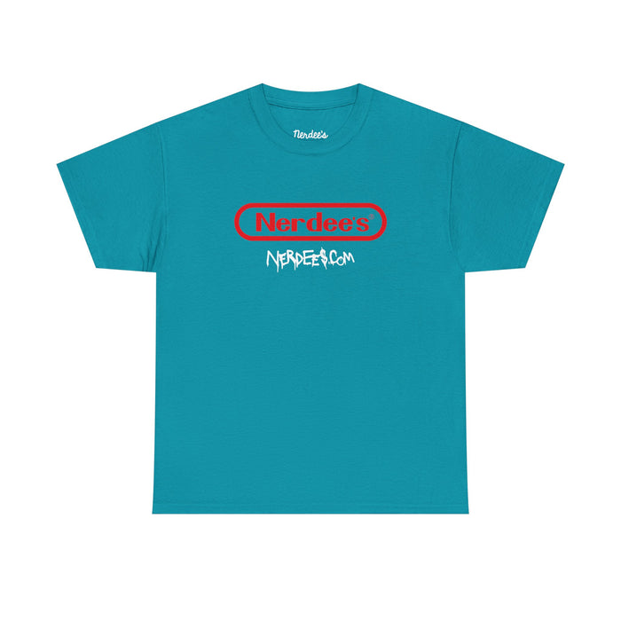 Nerdee's Retro Parody Tees - "Nerdee's" (Nerd-tendo logo) - Unisex Heavy Cotton Tee - Nerd Drip