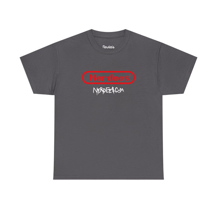 Nerdee's Retro Parody Tees - "Nerdee's" (Nerd-tendo logo) - Unisex Heavy Cotton Tee - Nerd Drip