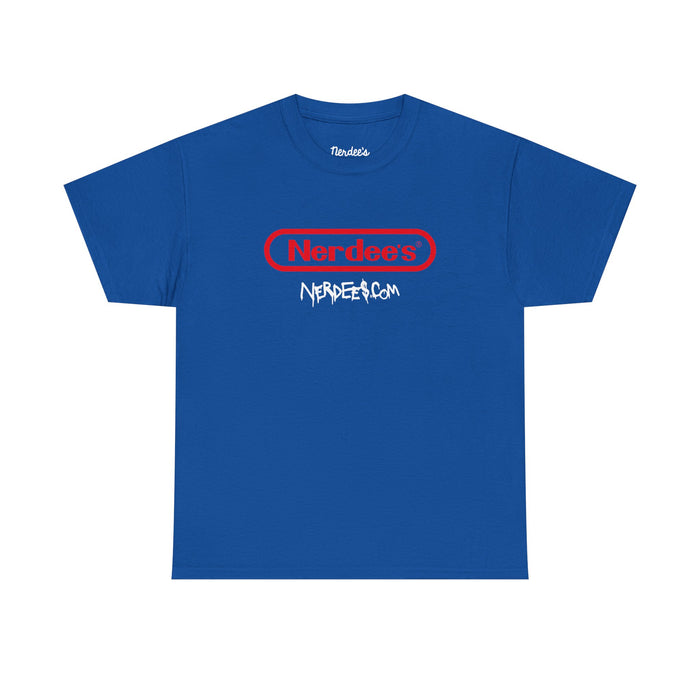 Nerdee's Retro Parody Tees - "Nerdee's" (Nerd-tendo logo) - Unisex Heavy Cotton Tee - Nerd Drip