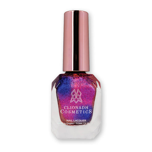 Bottle of nail polish containing Norpsilocin Nail Lacquer on a white background.