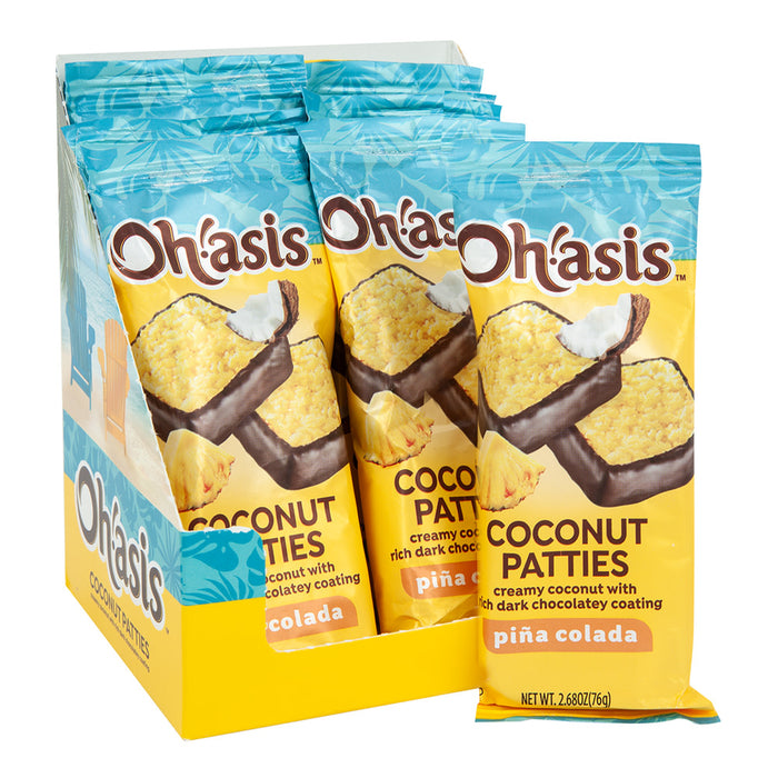 Ohasis Pi√±a Colada Coconut Patty Candy - 12 Count