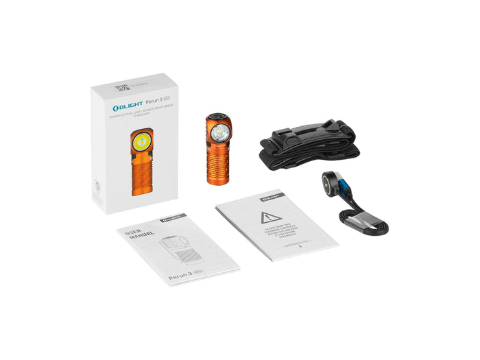 Olight Perun 3 Mini Headlamp 1250 Lumens Rechargeable | Orange