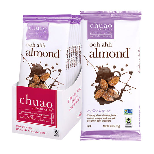 Ooh Ahh! Almond Chuao Dark Chocolate Bars - 10ct